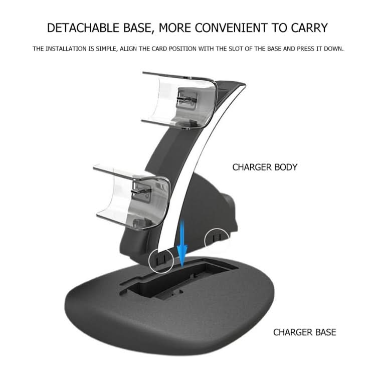 iplay HBP-253 For PS5 Game Wireless Handle Double Charging Base Placement Bracket Reluova