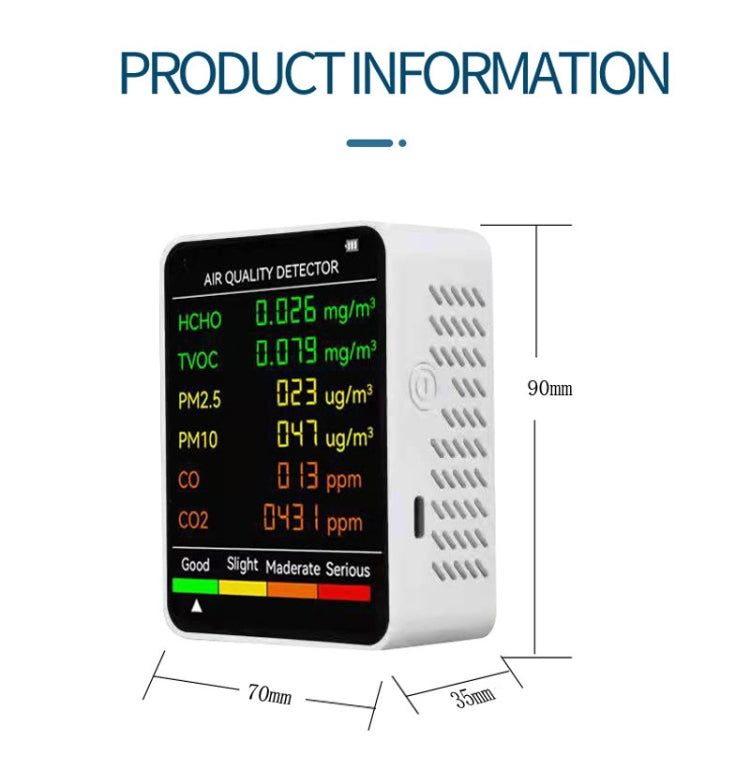 PM2.5/PM10 Air Quality Detector Indoor Air Quality Monitor Reluova