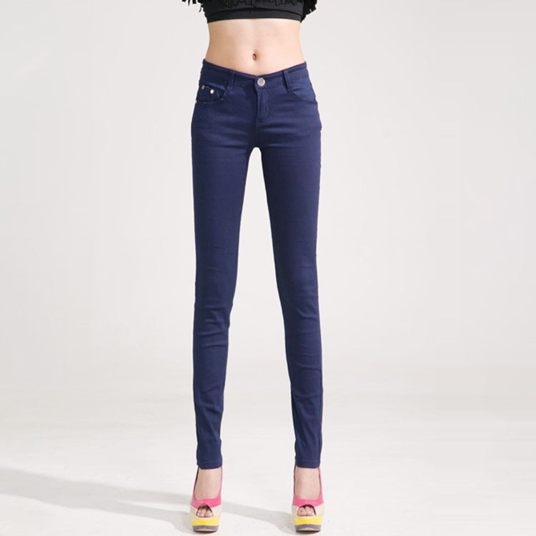 Mid-Waist Stretch Candy-Colored Tight Trousers Look-Sliming Jeans, Series 5