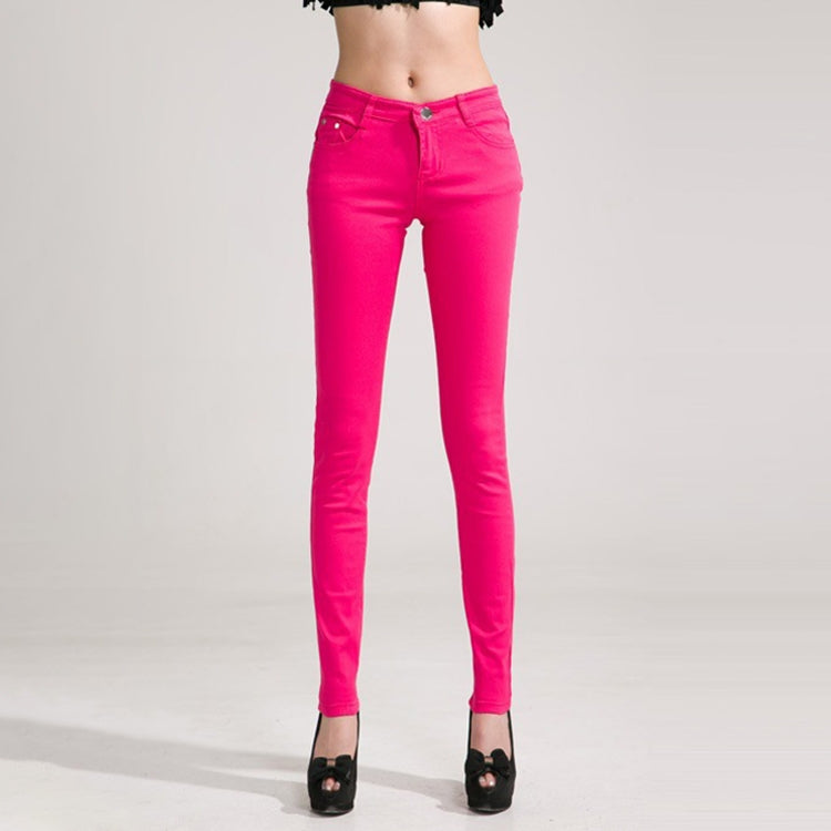 Mid-Waist Stretch Candy-Colored Tight Trousers Look-Sliming Jeans, Series 5 My Store