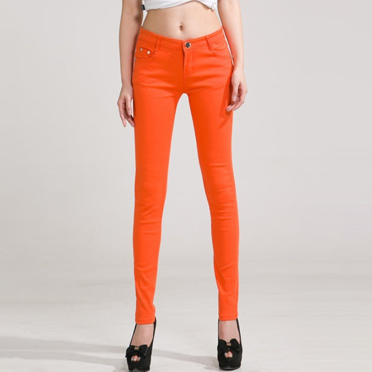 Mid-Waist Stretch Candy-Colored Tight Trousers Look-Sliming Jeans, Series 5 My Store