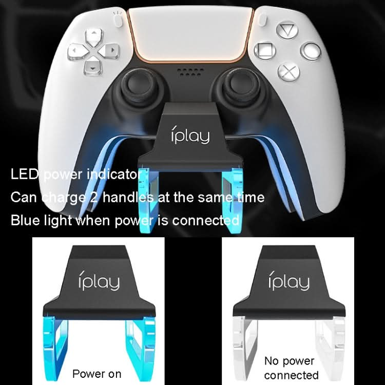 iplay HBP-289 For PS5 Game Handle Dual Seat Charger Touch Point Charging Base Reluova