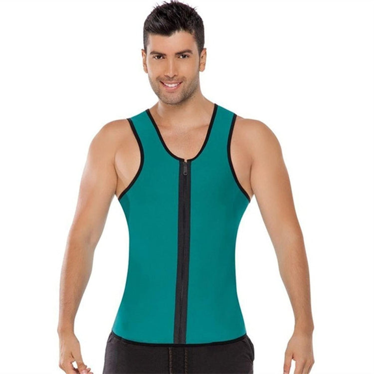 Men Fitness Corset Neoprene Sports Tummy Control Shapewear Zipper Tank Top Workout Wear, Series 1