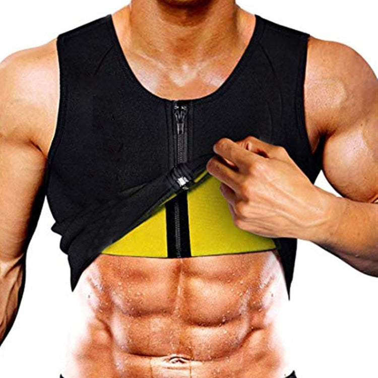 Men Fitness Corset Neoprene Sports Tummy Control Shapewear Zipper Tank Top Workout Wear, Series 1