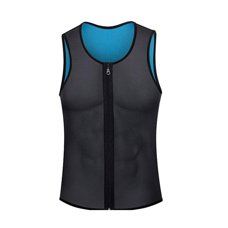 Men Fitness Corset Neoprene Sports Tummy Control Shapewear Zipper Tank Top Workout Wear, Series 1