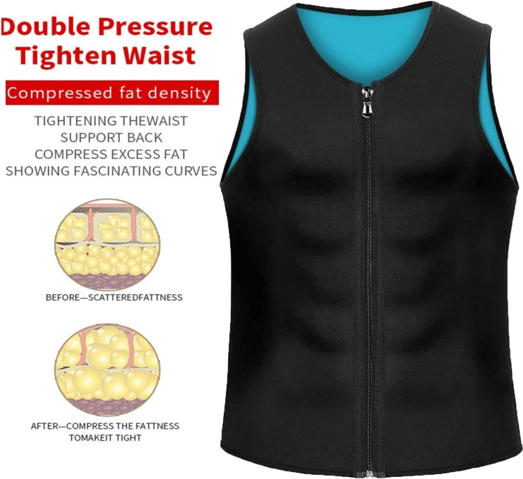 Men Fitness Corset Neoprene Sports Tummy Control Shapewear Zipper Tank Top Workout Wear, Series 1 My Store