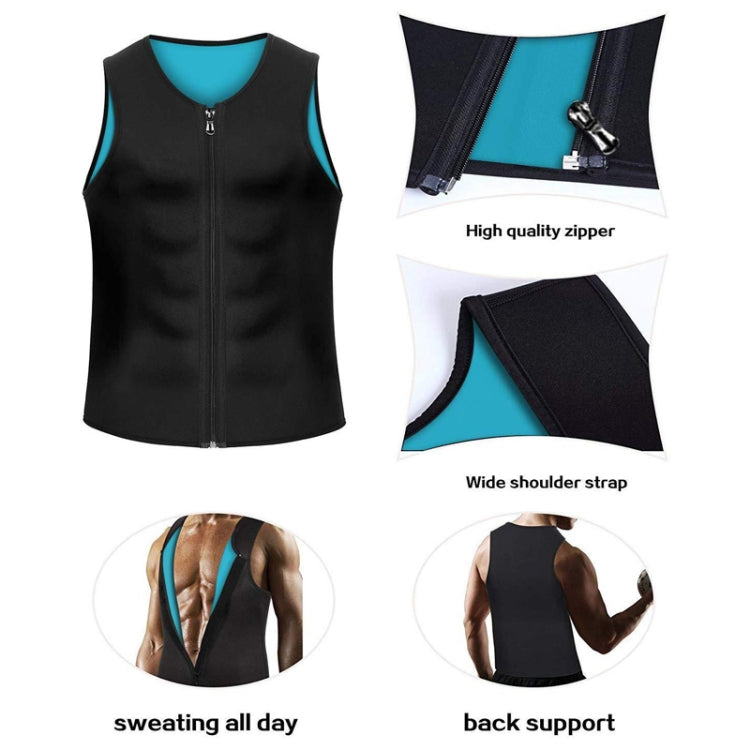 Men Fitness Corset Neoprene Sports Tummy Control Shapewear Zipper Tank Top Workout Wear, Series 1 My Store