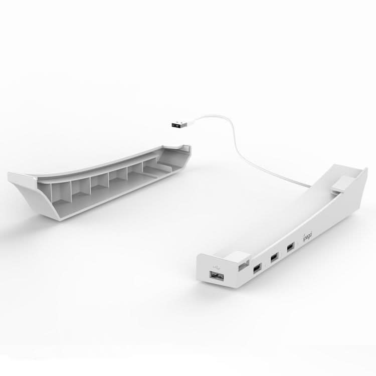 For PS5 IPEGA Horizontal Stand with 4-Port USB Hub Base Holder Reluova