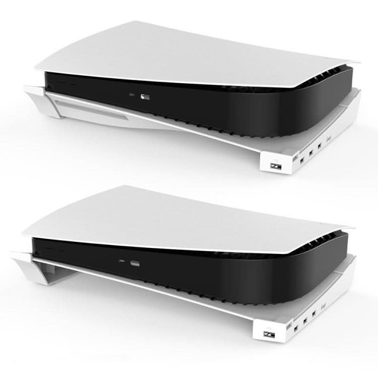 For PS5 IPEGA Horizontal Stand with 4-Port USB Hub Base Holder Reluova