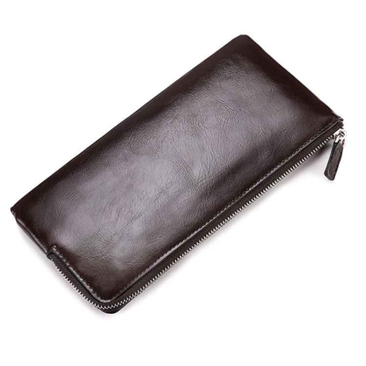 Men Long Wallet Soft Leather Zipper Mini Phone Bag Clutch Bag My Store