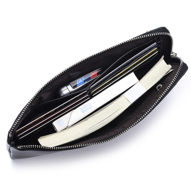 Men Long Wallet Soft Leather Zipper Mini Phone Bag Clutch Bag My Store