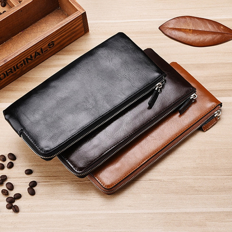 Men Long Wallet Soft Leather Zipper Mini Phone Bag Clutch Bag My Store