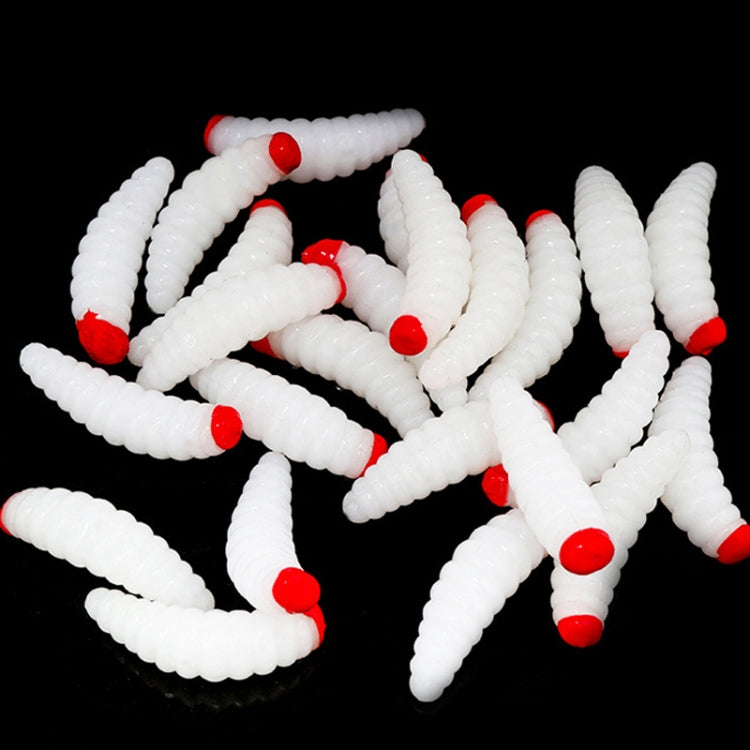 100pcs Red Headed Bread Worm Suite Fake Bait