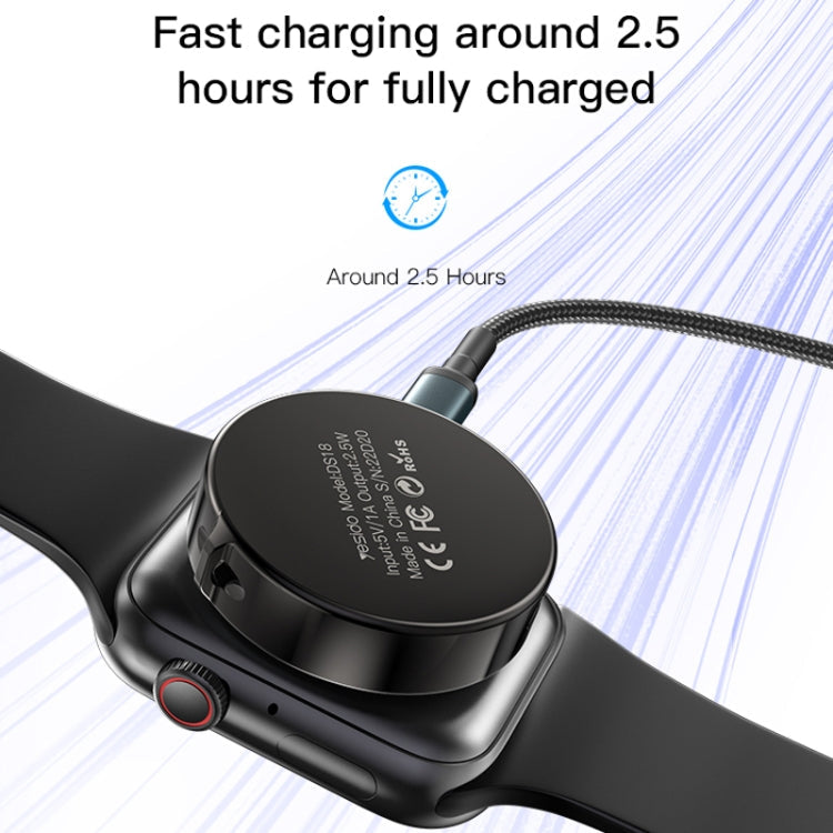 Yesido DS18 For Apple Watch Zinc Alloy Watch Charger Mini Strong Magnetic Wireless Charging