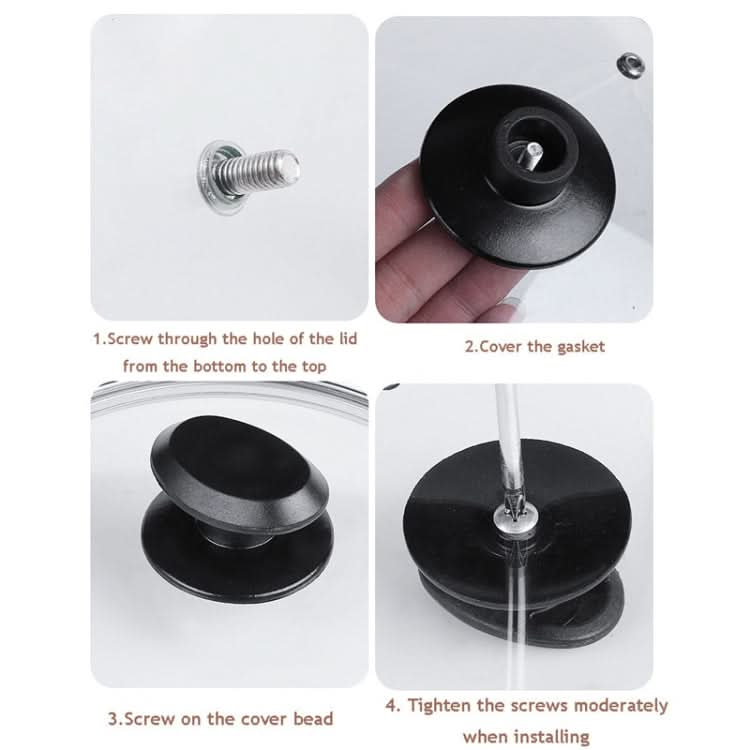 2pcs Plastic Top Beads Stainless Steel Pot Lid Cap-Reluova