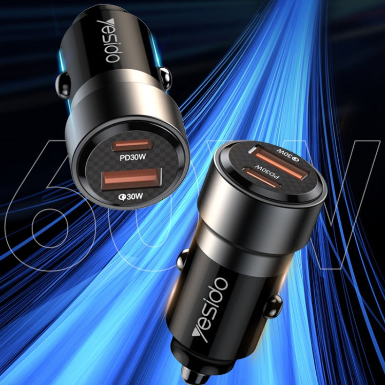 Car Charger QC3.0+PD30W Type-C/USB-C+USB Dual Port Quick Charge