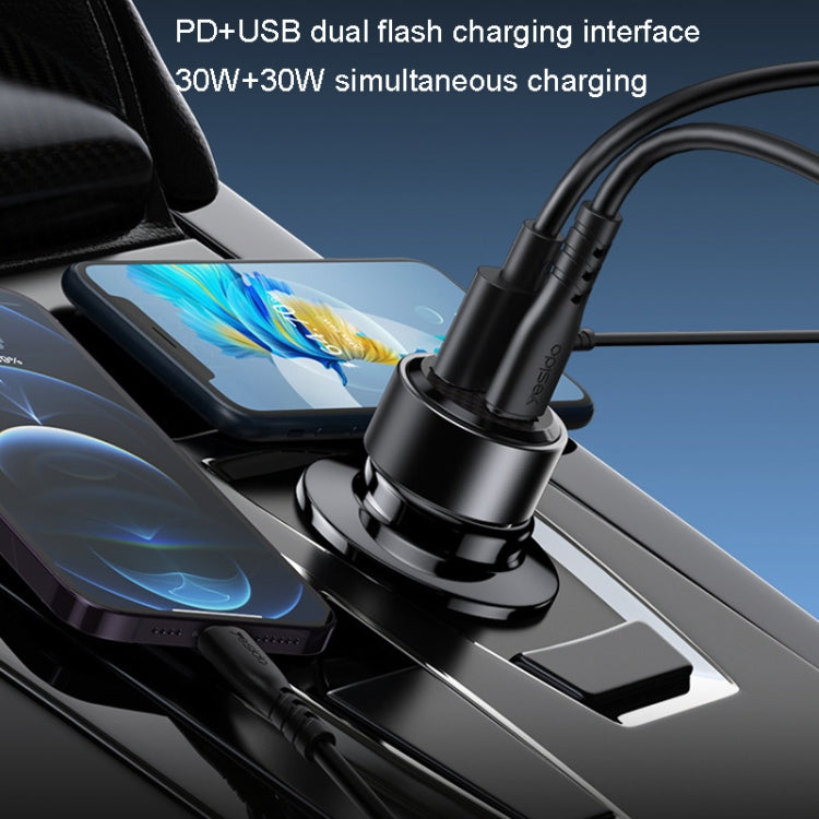 Car Charger QC3.0+PD30W Type-C/USB-C+USB Dual Port Quick Charge