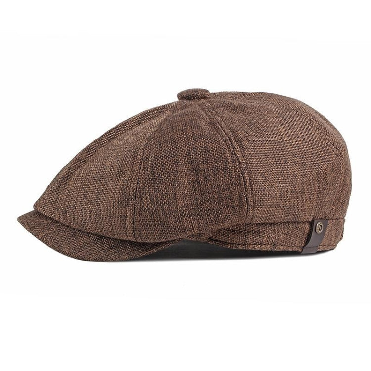 Octagonal Hat Men Breathable Imitation Hemp Duck Tongue Cap Beret My Store