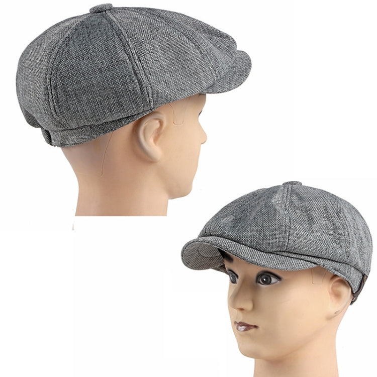 Octagonal Hat Men Breathable Imitation Hemp Duck Tongue Cap Beret My Store