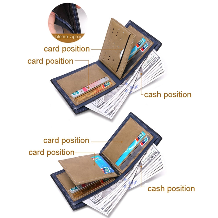 Men Horizontal Wallet Multifunctional Business Tri-fold Card Holder My Store