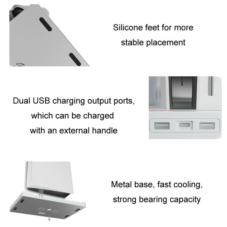 iplay for PS5 Host Cooling Handle Charging Base with Disc Storage Rack Reluova