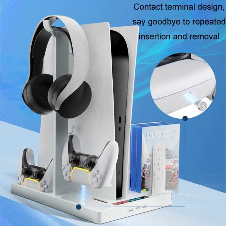 iplay for PS5 Host Cooling Handle Charging Base with Disc Storage Rack Reluova