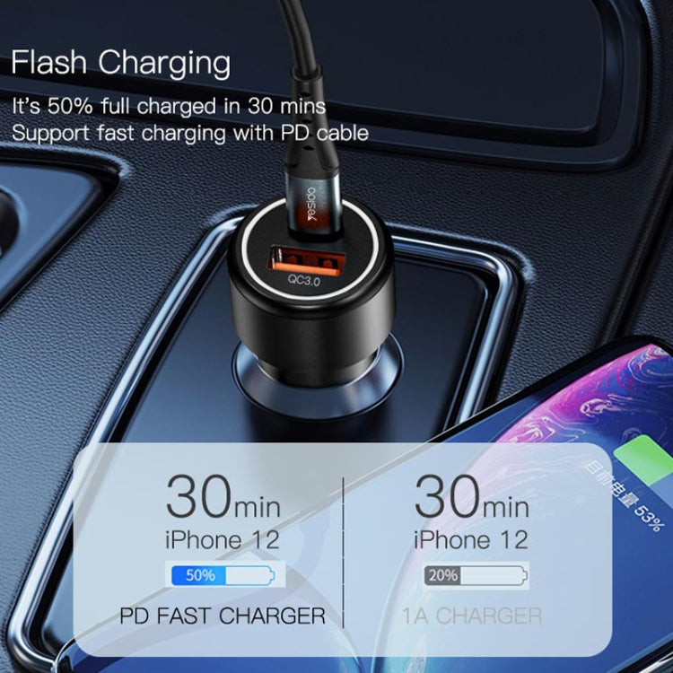 Yesido Y43 Dual USB Port Car Fast Charger Cigarette Lighter 36W Car Charger