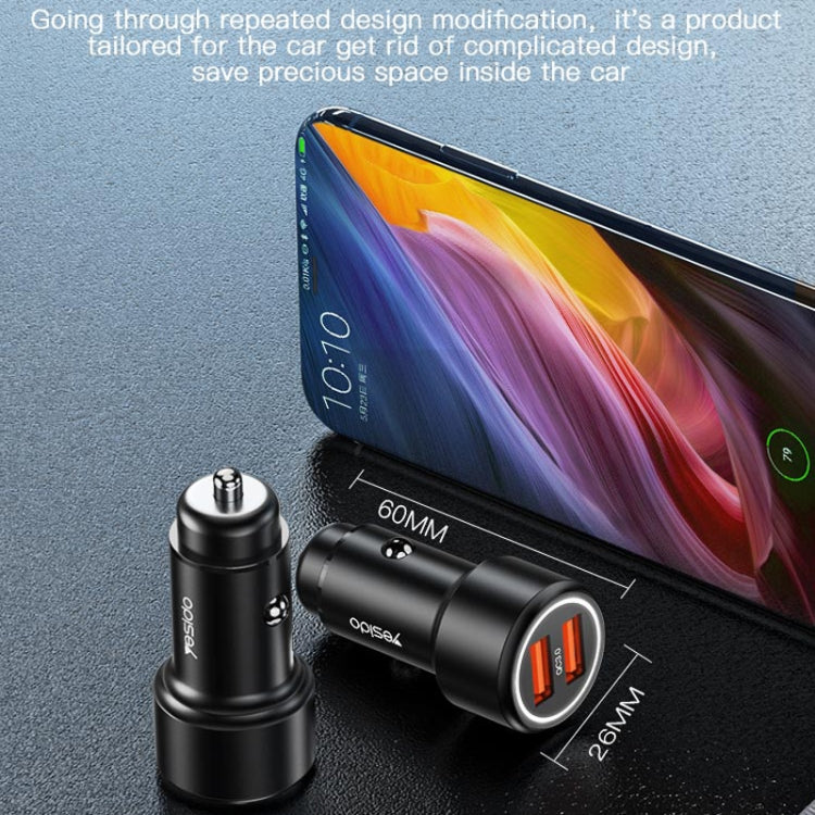 Yesido Y43 Dual USB Port Car Fast Charger Cigarette Lighter 36W Car Charger ÎҵÄÉ̵ê