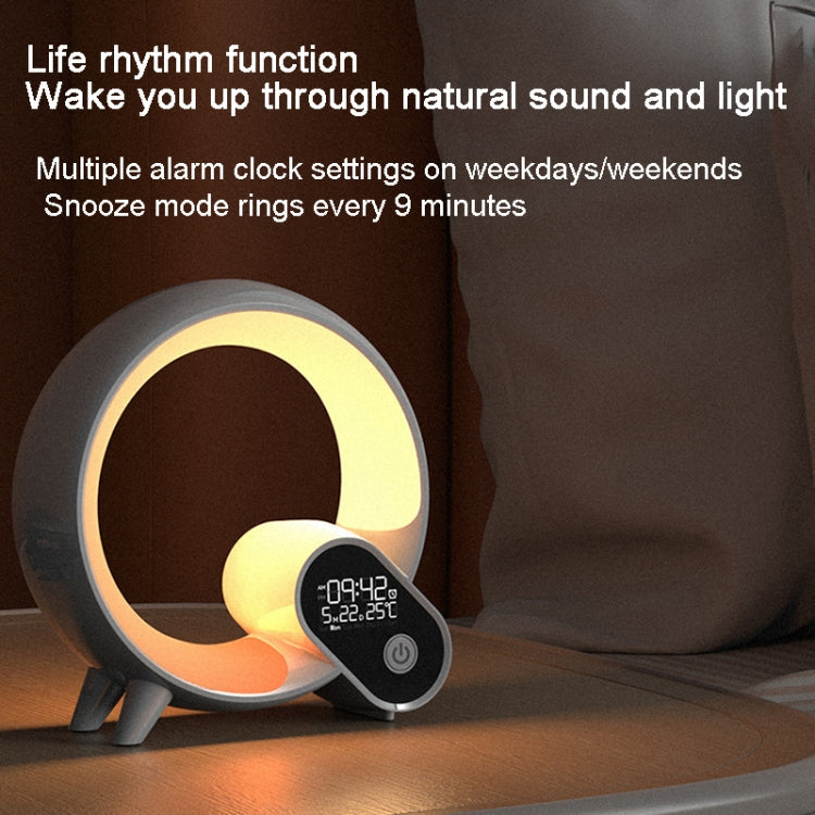 Multi-Functional RGBW Atmosphere Light Bluetooth Speaker Sunrise Wake-Up Lamp Digital Display Alarm Clock My Store