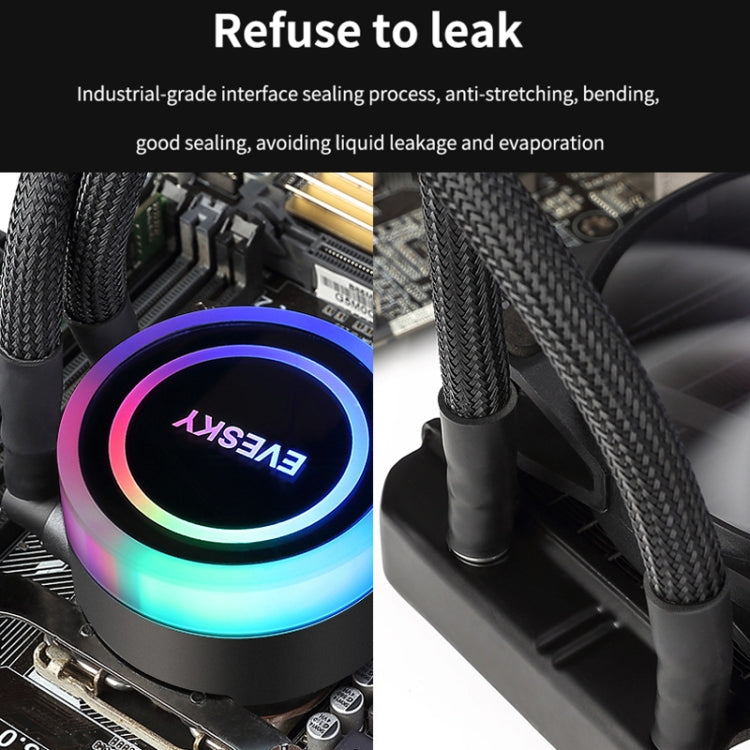 EVESKY  Water Cooler Cpu Fan RGB Fan Liquid Heatsink Integrated Radiator My Store