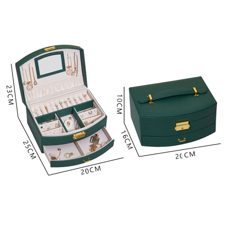 Large-capacity Double-layer Jewelry Storage Box Drawer Ring Earring Jewelry Storage Box My Store