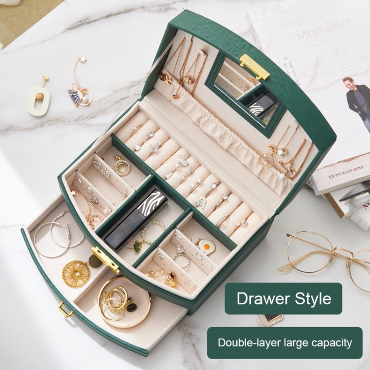 Large-capacity Double-layer Jewelry Storage Box Drawer Ring Earring Jewelry Storage Box My Store