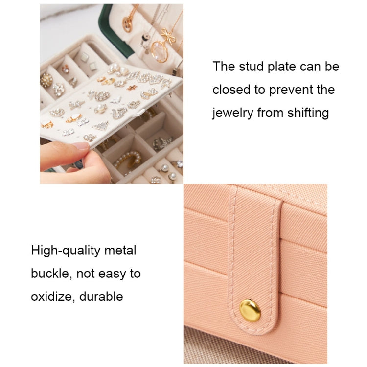 Large-capacity Three-layer PU Leather Waterproof Jewelry Storage Box Earring Necklace Storage Box My Store