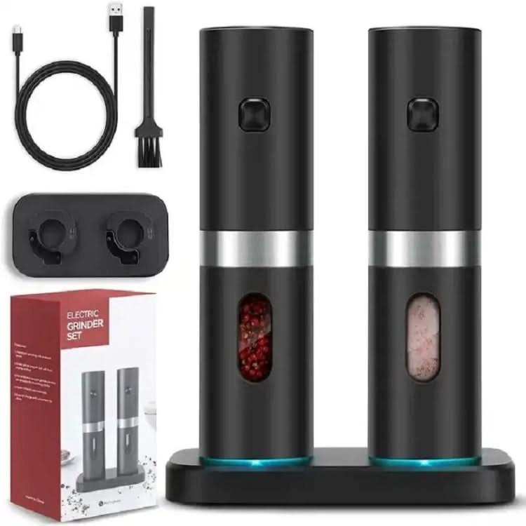 Electric Automatic Salt And Pepper Grinder Set With Charging Base Reluova