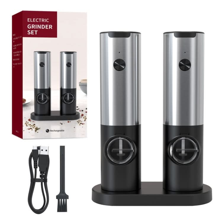 Electric Automatic Salt And Pepper Grinder Set With Charging Base Reluova