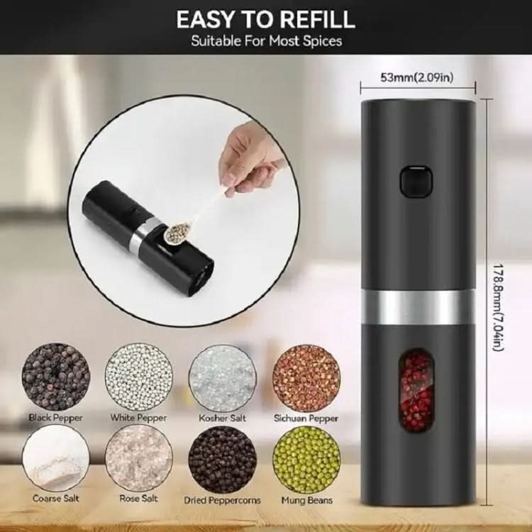 Electric Automatic Salt And Pepper Grinder Set With Charging Base Reluova