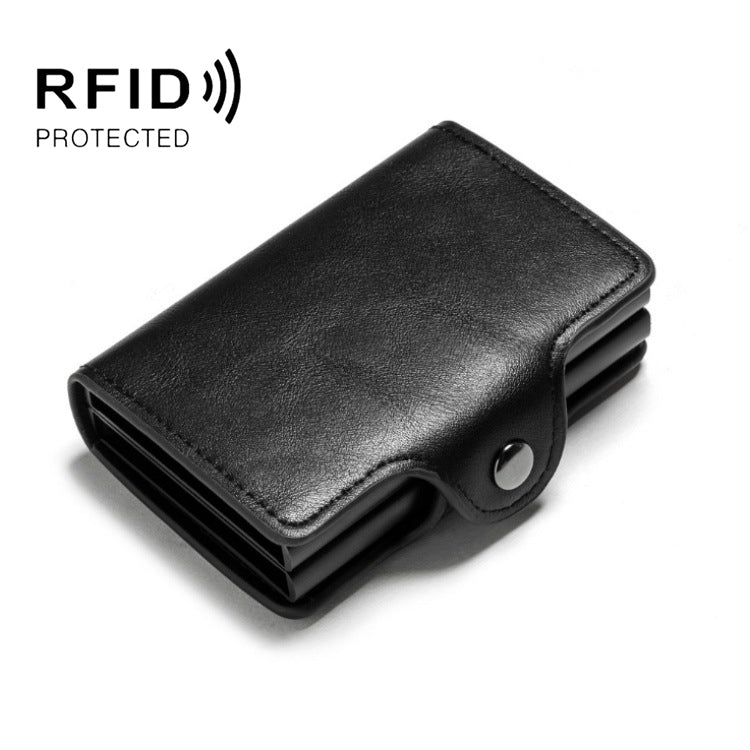 Automatic Pop-up Card Holder Metal Card Box RFID Credit Card Bank Card Box Wallet My Store