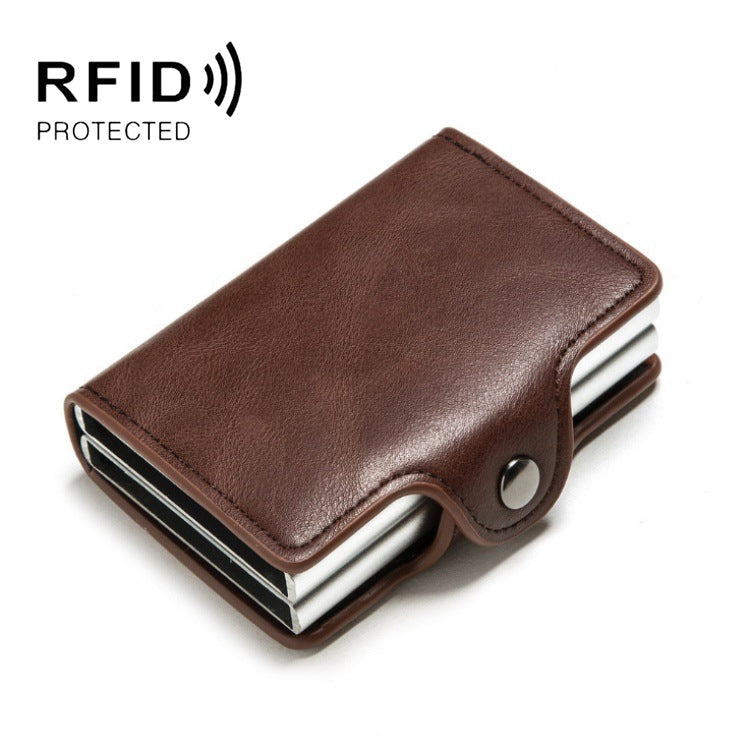 Automatic Pop-up Card Holder Metal Card Box RFID Credit Card Bank Card Box Wallet My Store