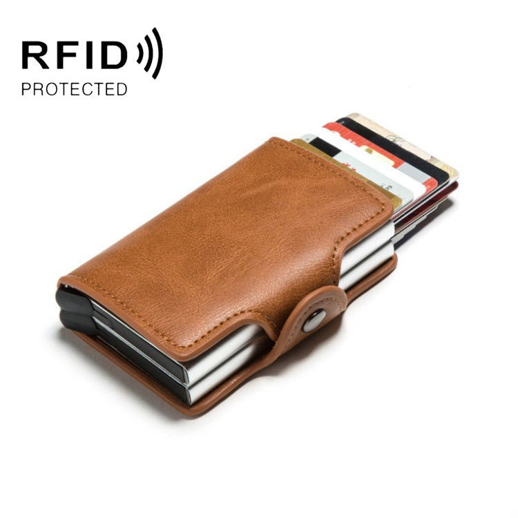 Automatic Pop-up Card Holder Metal Card Box RFID Credit Card Bank Card Box Wallet My Store