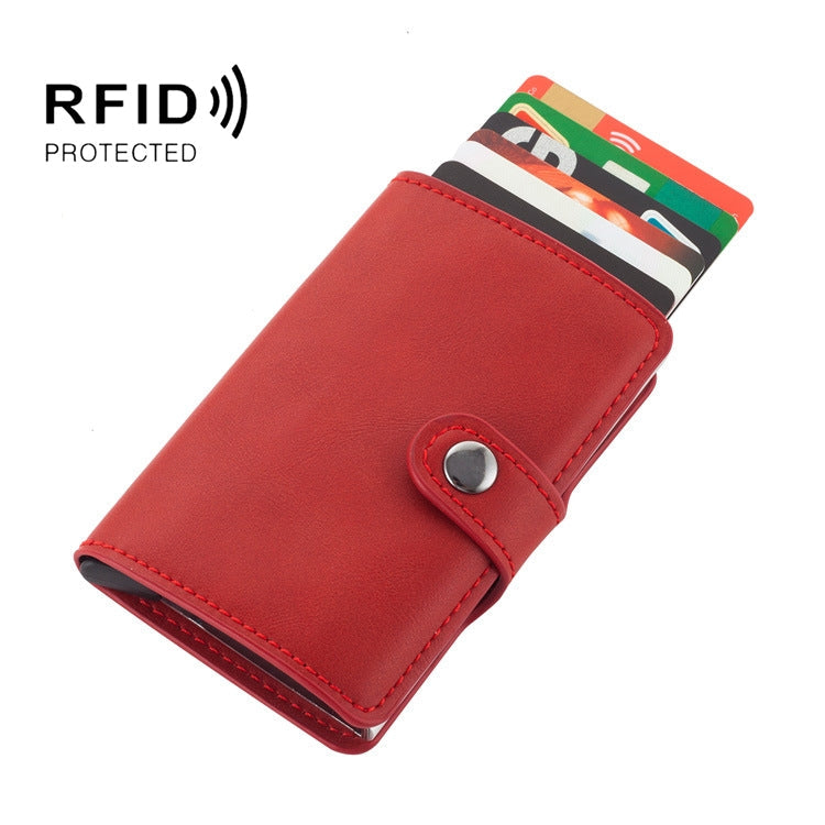 PU Leather Aluminum Alloy Credit Card Case Card Holder RFID  Multipurpose Business Card Wallet My Store