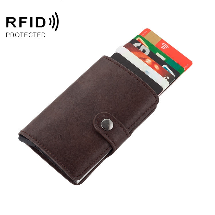 PU Leather Aluminum Alloy Credit Card Case Card Holder RFID  Multipurpose Business Card Wallet My Store