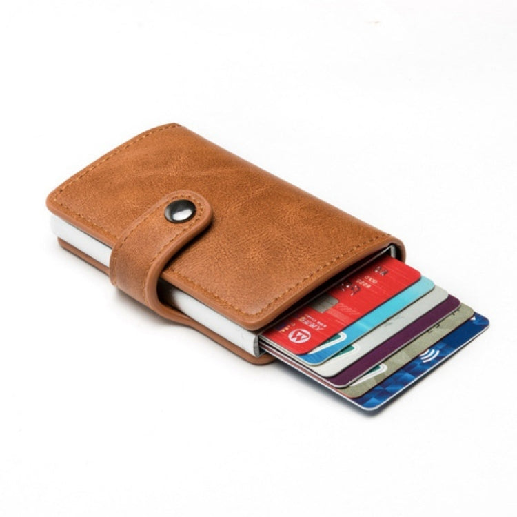 PU Leather Aluminum Alloy Credit Card Case Card Holder RFID  Multipurpose Business Card Wallet My Store