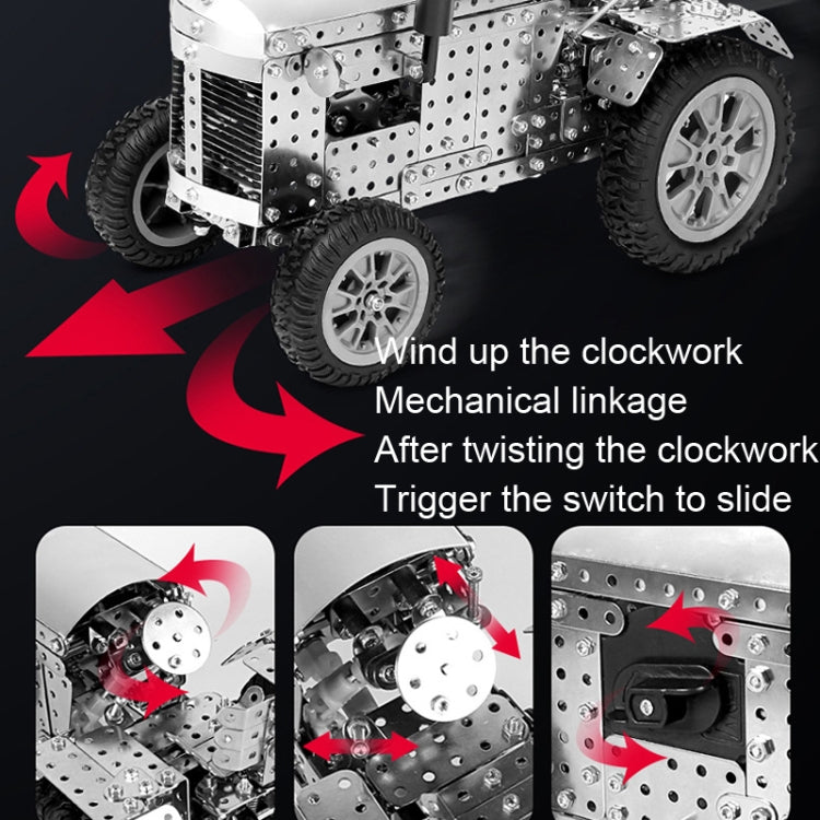 High Difficulty Building Block Adults Handmade Assembly Power Strip Linkage Mechanical Toy Metal Assembly Model Reluova