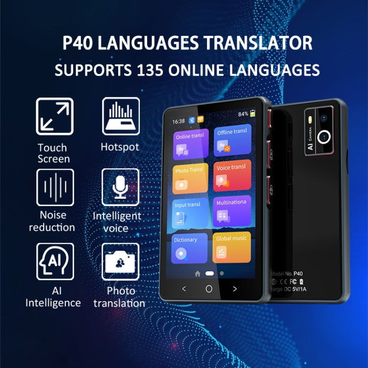 P40 Multi-country Smart Translator Simultaneous Interpretation Photo Offline Translation Recording to Translation