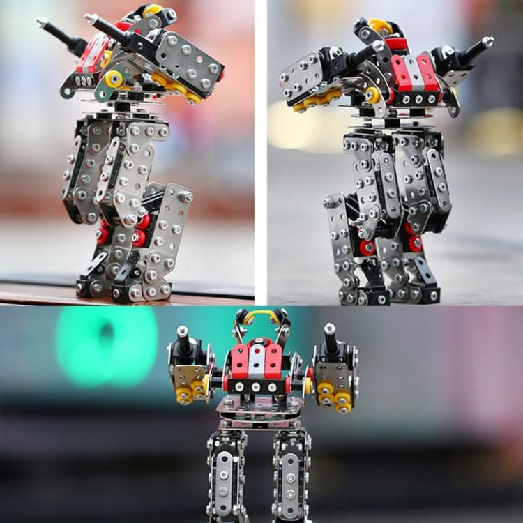 High Difficulty Assembly Building Block Toys Handmade Assembly Robot Metal Model Reluova