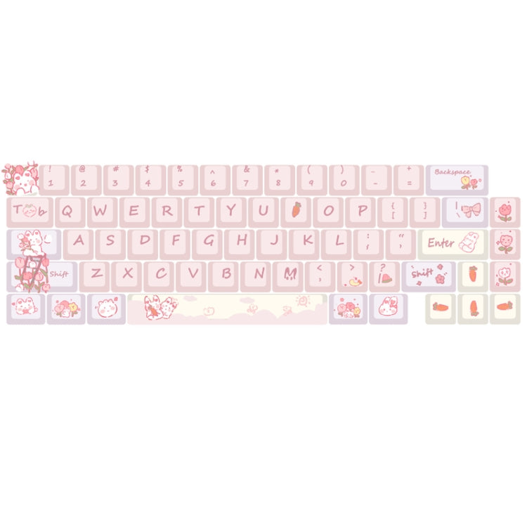 66 Keys 5-sided Heat Rise PBT Personalized Keycaps My Store