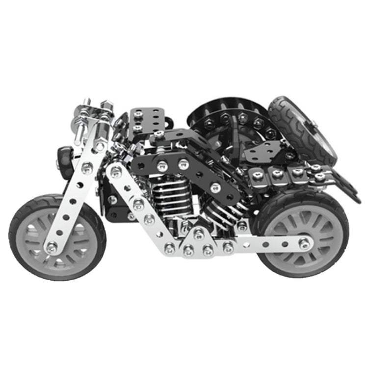 Metal Assembly Model Building Blocks Manual Assembly Retro Side Motorcycle Toy Reluova