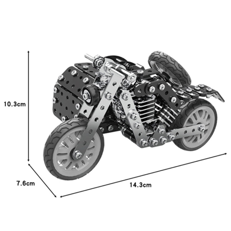 Metal Assembly Model Building Blocks Manual Assembly Retro Side Motorcycle Toy Reluova