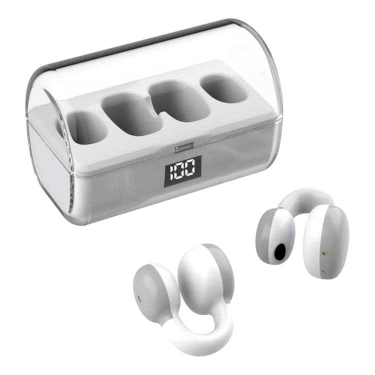 Ear Clip Type Sound Conduction Concept Bluetooth Earphone With Digital Display Charging Compartment