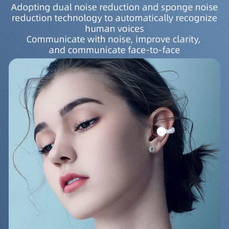 Ear Clip Type Sound Conduction Concept Bluetooth Earphone With Digital Display Charging Compartment